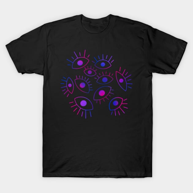 Eyes of the Void - Bi Pride T-Shirt by rollingtape